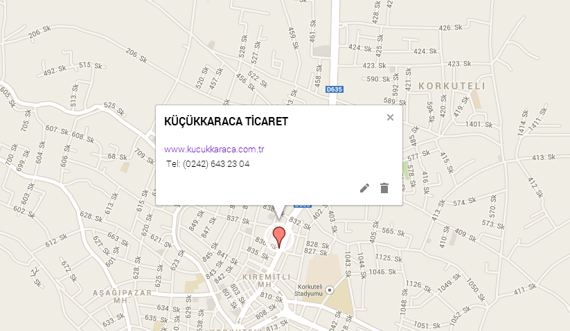 Harita - Küçükkaraca Ticaret